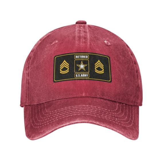U.S. Army Sergeant First Class Adult Adjustable Classic Washed Casquette Cap Hat Baseball Cap For Man For Woman