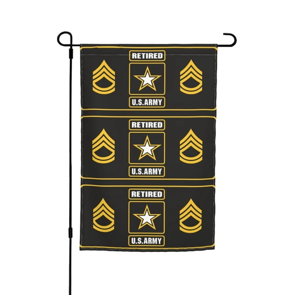 U.S. Army Sergeant First Class Double Garden Flags 12x18 Inch Suitable For Courtyard Lawn Holiday Home Outdoor Decoration Flag