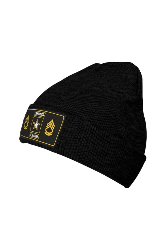 U.S. Army Sergeant First Class Knit Beanie Acrylic Knitted Hat Men Beanie Winter Warm Beanies Women Casual Skullies Outdoor