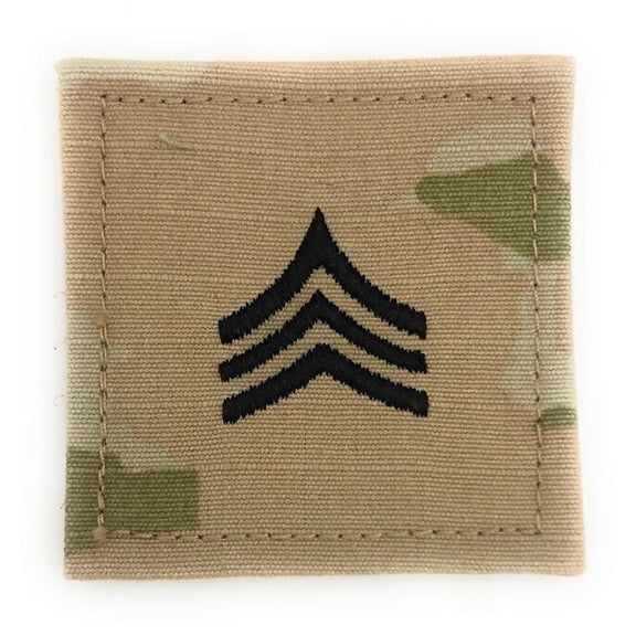 U.S. Army Sergeant OCP 2x2 Rank With Hook Fastener