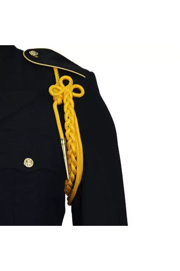 U.S. Army Shoulder Cord 2720 Gold Rayon with Brass Tip Genuine Standard Style