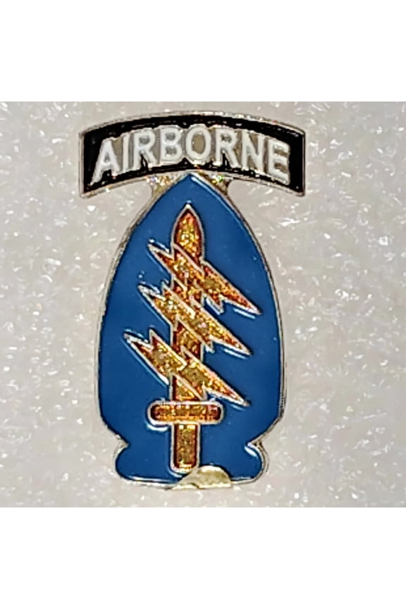 U.S. Army Special Forces Airborne Novelty Hat/Lapel/Brooch Pin, Enamel Metal, Rubber Back