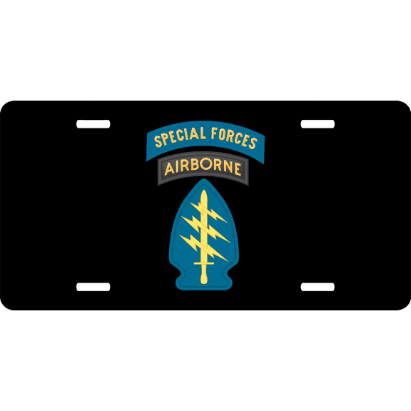 U.S. Army Special Forces Airborne and Tab License Plate