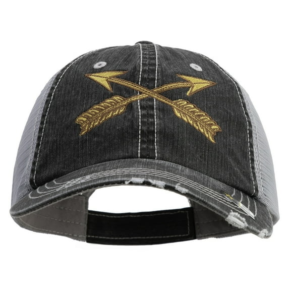 U.S. Army Special Forces Embroidered Low Profile Special Cotton Mesh Cap - Black OSFM