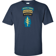U.S. Army Special Forces with Airborne and Ranger Tab T-shirt