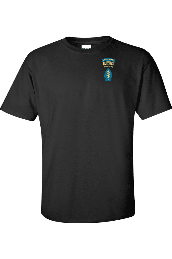 U.S. Army Special Forces with Airborne and Ranger Tab T-shirt
