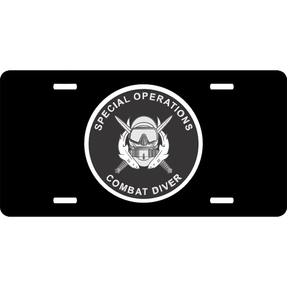 U.S. Army Special Operations Combat Diver License Plate