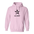 thumbnail image 1 of U.S. Army Star Black Ink Adult Hooded Sweatshirt, 1 of 3