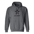 thumbnail image 1 of U.S. Army Star Black Ink Adult Hooded Sweatshirt, 1 of 3