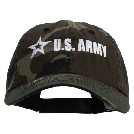 U.S. Army Star Embroidered Enzyme Washed Camo Cap - City OSFM