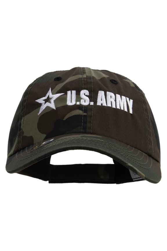 U.S. Army Star Embroidered Enzyme Washed Camo Cap - City OSFM