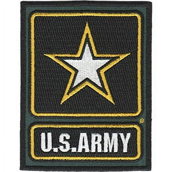 U.S. Army Star, Embroidered Iron-on / Sew-on Patch, One Size