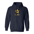 thumbnail image 1 of U.S. Army Star Gold Ink Adult Hooded Sweatshirt, 1 of 3