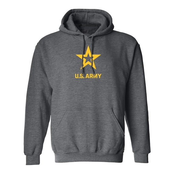 U.S. Army Star Gold Ink Adult Hooded Sweatshirt
