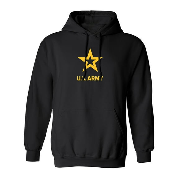 U.S. Army Star Gold Ink Adult Hooded Sweatshirt