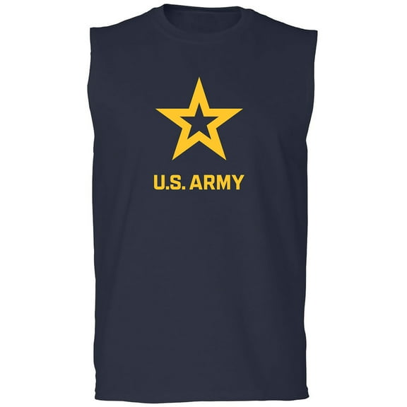 U.S. Army Star Gold Ink Adult Sleeveless Tee