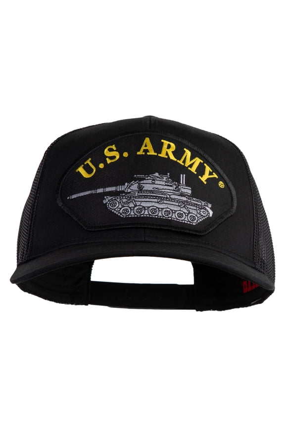 U.S. Army Tank Patched Solid Cotton Twill Mesh Prostyle Cap - Black OSFM