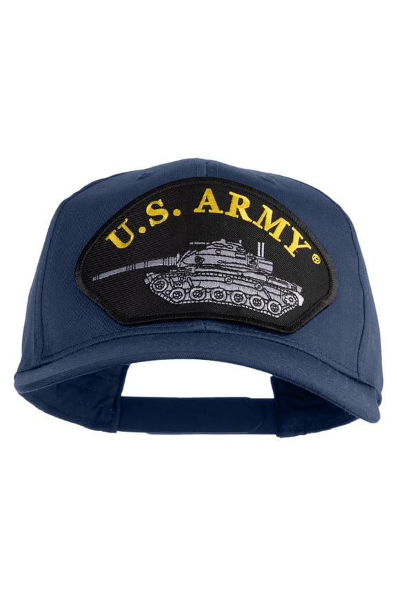 U.S. Army Tank Patched Solid Cotton Twill Pro Style Cap - Navy OSFM