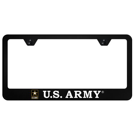 U.S. Army UV Print Polycarbonate License Plate Frame (Black)