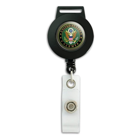 U.S. Army United States Army Eagle Logo Lanyard Retractable Reel Badge ID Card Holder