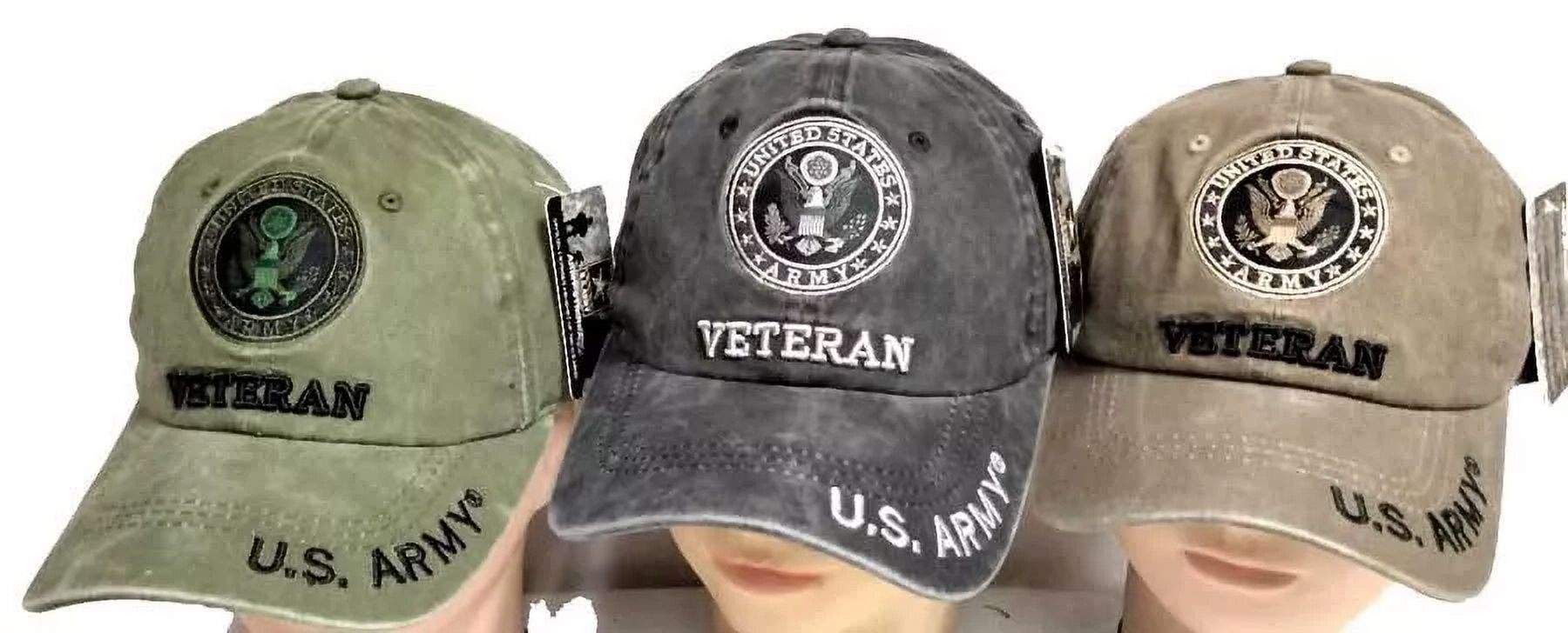 Berretto USA Vietnam Veteran Mappa Del Paese Ricamato (Oliva) - Coton Twill Regolabile