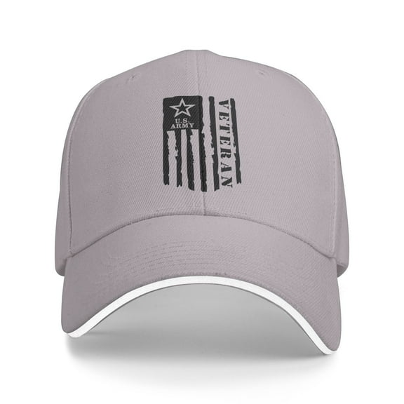 U.S Army Veteran Flag Unisex Adult Baseball Caps Adjustable Casquette Dad Hat Sandwich Cap Outdoors Headwear