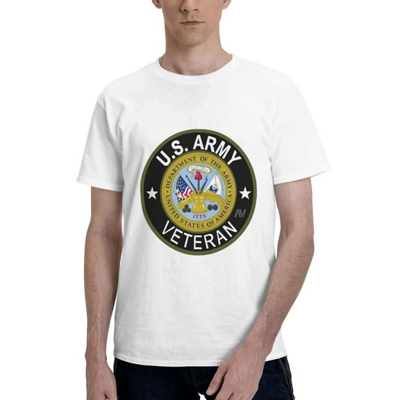 U.S. Army Veteran Graphic Printed Tee Shirts Short Sleeve Shirts Tops for Men Women XXL