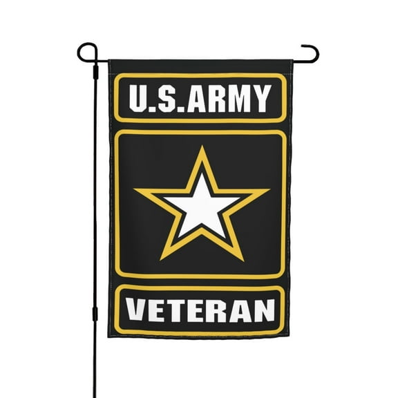 U.S. Army Veteran Logo Garden Flag 12x18 Inch Indoor Balcony Courtyard Outdoor Decorative Flag