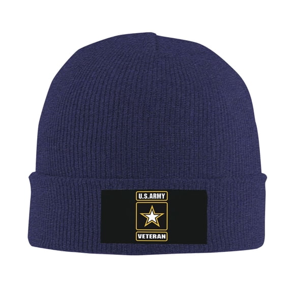 U.S. Army Veteran Logo Men Women Knitted Hat Adult Knit Beanie For Fall Winter Knit Hat Cap