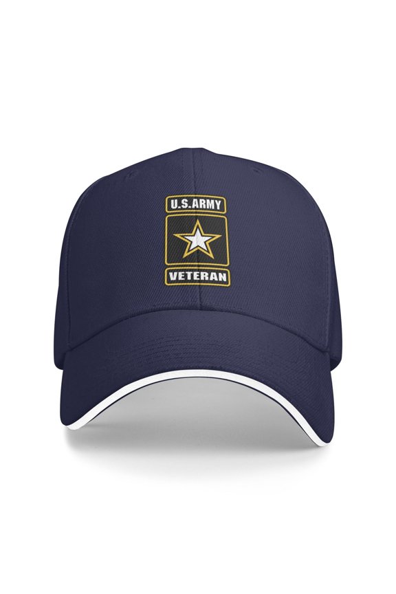 U.S. Army Veteran Logo Men Women Sandwich Cap Classic Baseball Capunisex Adjustable Casquette Dad Hat