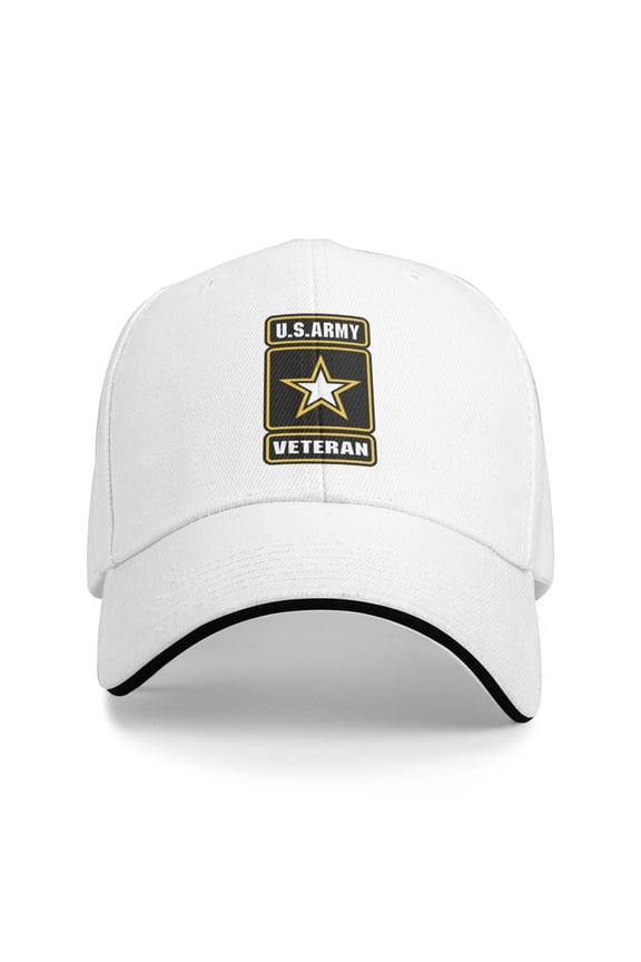U.S. Army Veteran Logo Unisex Adult Baseball Caps Adjustable Casquette Dad Hat Sandwich Cap Outdoors Headwear