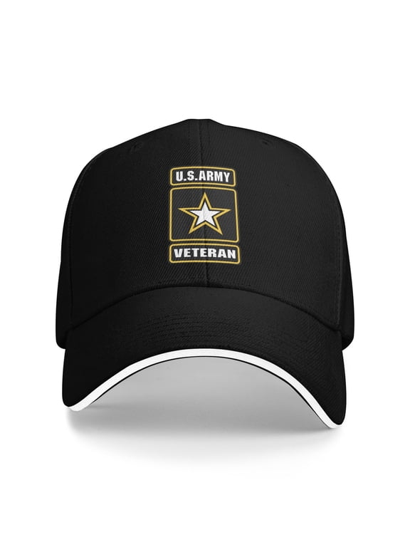 U.S. Army Veteran Logo Unisex Sandwich Cap Classic Baseball Capunisex Adjustable Casquette Dad Hat