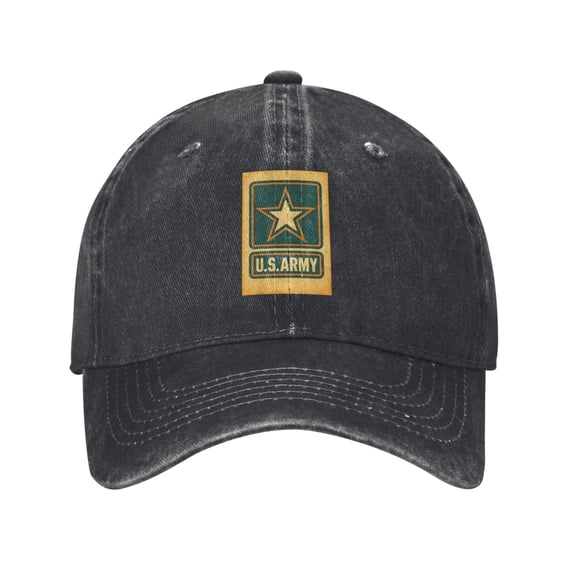 U.S. Army Veteran Logo1 Unisex Adult Washed Denim Cotton Sport Outdoor Baseball Cap Adjustable Cowboy Baseball Hat