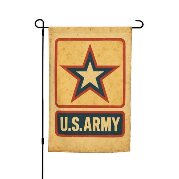 U.S. Army Veteran Logos Double Garden Flags 12x18 Inch Suitable For Courtyard Lawn Holiday Home Outdoor Decoration Flag