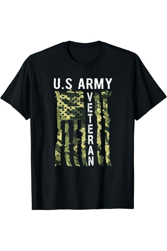 U.S Army Veteran Tee Shirt Great USA Camouflage Veteran Day T-Shirt