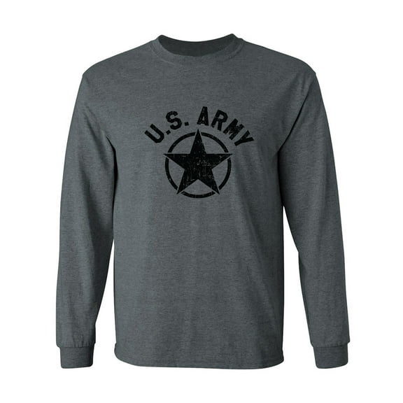 U.S. Army Vintage Arch Logo with black ink Adult Long Sleeve T-shirt