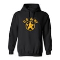 thumbnail image 1 of U.S. Army Vintage Arch Logo with gold ink Adult Hooded Sweatshirt, 1 of 3