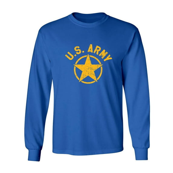 U.S. Army Vintage Arch Logo with gold ink Adult Long Sleeve T-shirt