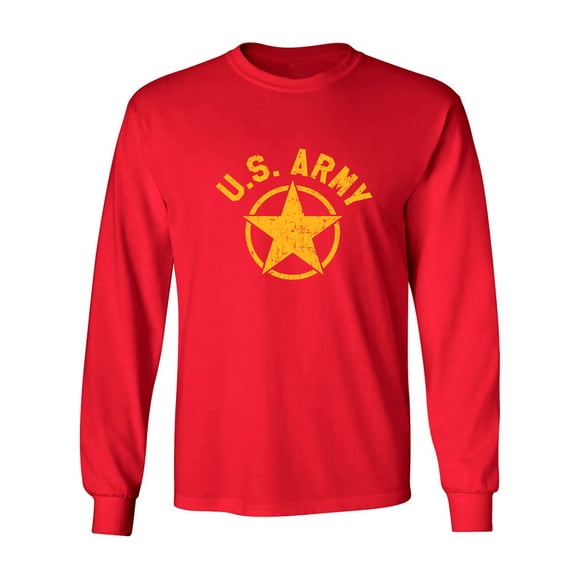 U.S. Army Vintage Arch Logo with gold ink Adult Long Sleeve T-shirt