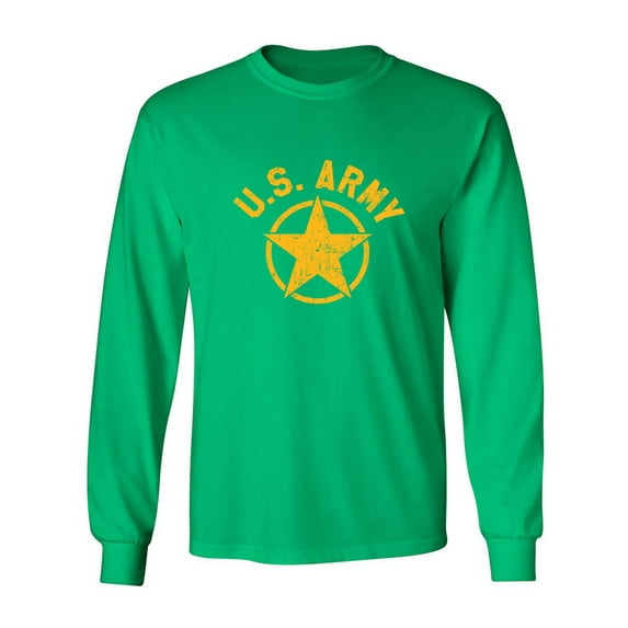 U.S. Army Vintage Arch Logo with gold ink Adult Long Sleeve T-shirt
