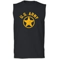 thumbnail image 1 of U.S. Army Vintage Arch Logo with gold ink Adult Sleeveless Tee, 1 of 3