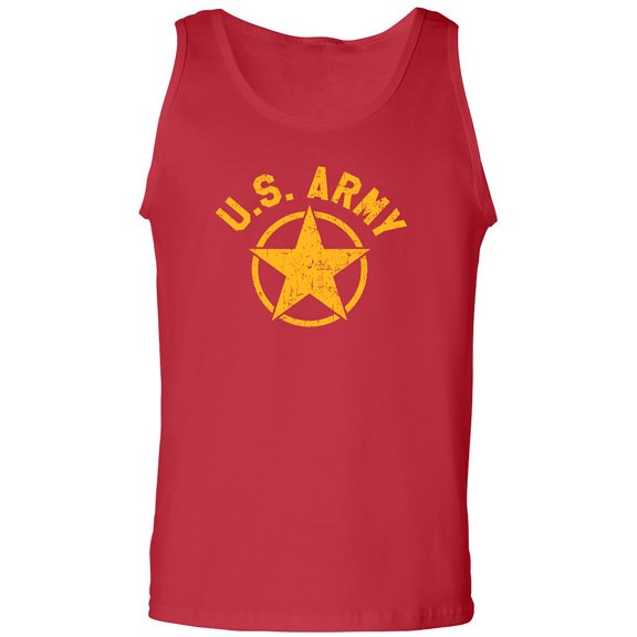 U.S. Army Vintage Arch Logo with gold ink Adult Tank Top