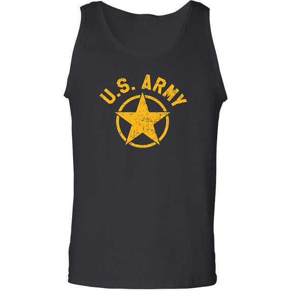 U.S. Army Vintage Arch Logo with gold ink Adult Tank Top