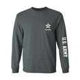 thumbnail image 1 of U.S. Army White Sleeve Print Adult Long Sleeve T-shirt, 1 of 3