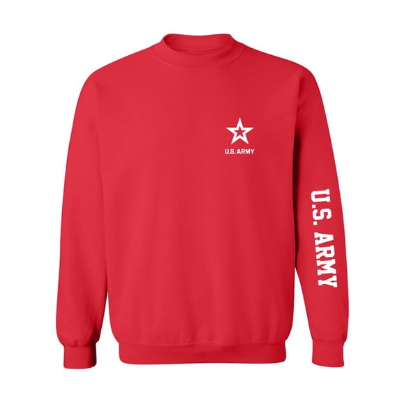 U.S. Army White Sleeve Print Crewneck Sweatshirt