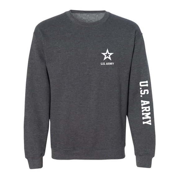 U.S. Army White Sleeve Print Crewneck Sweatshirt