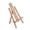 thumbnail image 1 of U.S. Art Supply 11" Small Tabletop Wood Display Stand A-Frame Artist Easel, Beechwood Tripod, Kid Student Painting Party, 1 of 5