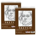 thumbnail image 1 of U.S. Art Supply 11" x 14" Heavy-Weight Paper Spiral Bound Sketch Pad, 90 Pound (160gsm), Pad of 30-Sheets (Pack of 2), 1 of 7