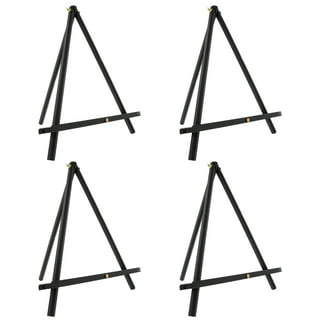 6 Pack of U.S. Art Supply 8 Small Natural Wood Display Easel, A-Frame Artist  Painting Party Tripod Mini Tabletop Stand 