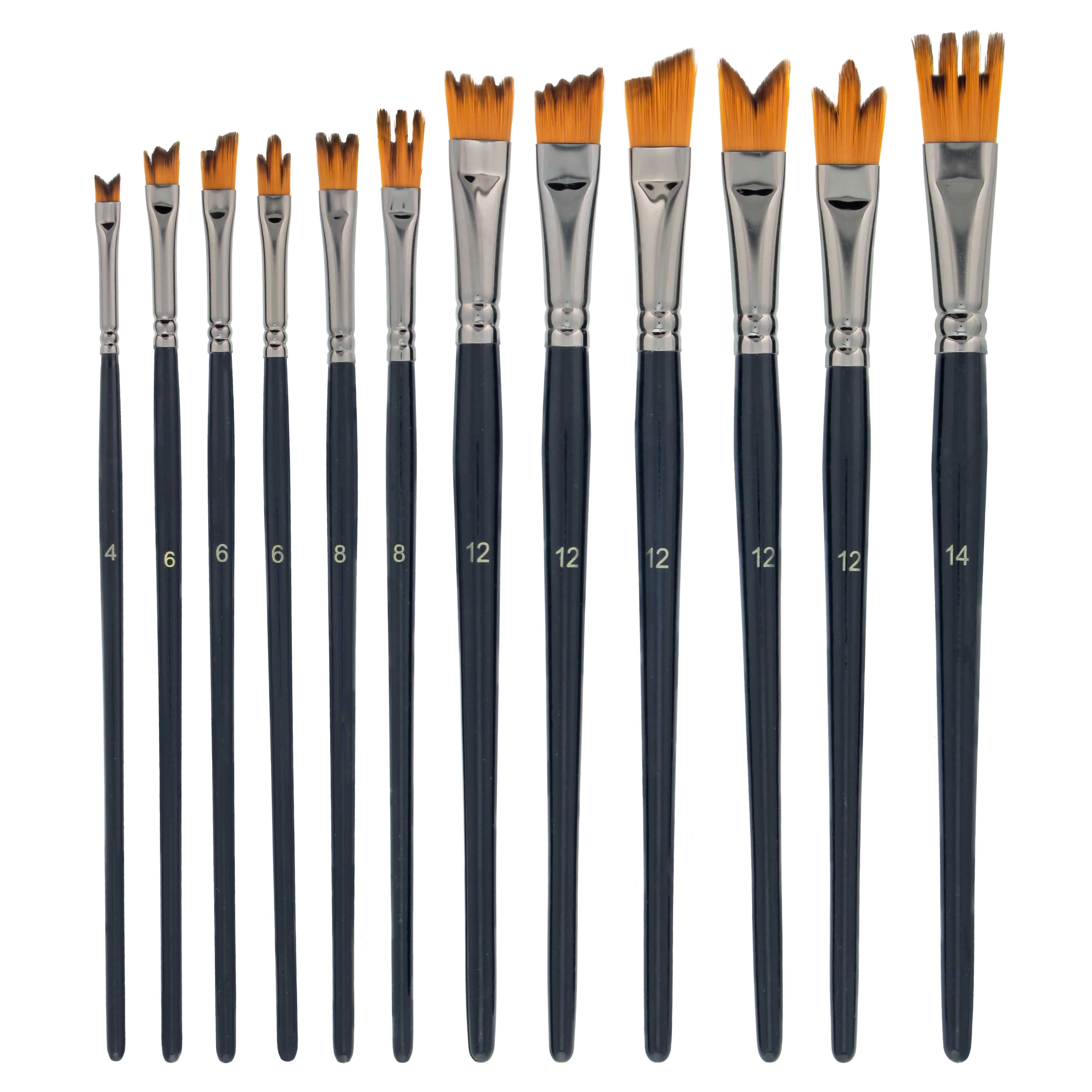 School Smart Young Artist Paint Brushes, Assorted Sizes, Set of 36